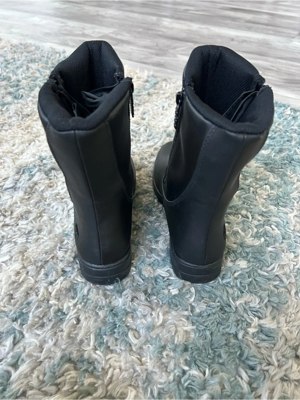 Totes Gina Waterproof Black Women's Insulated Rain Boots with Side Zippers